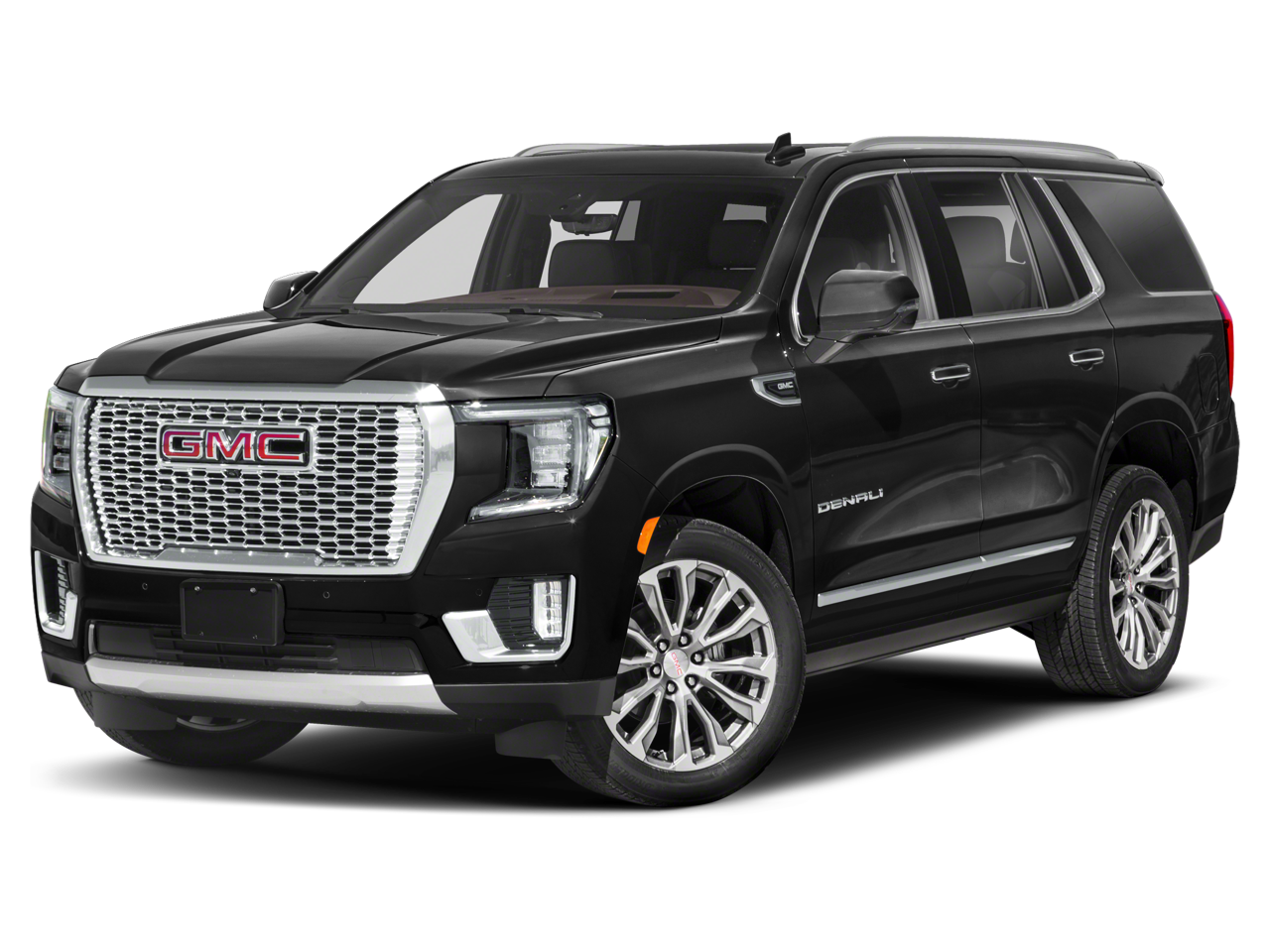 2023 GMC Yukon Denali in White Frost Tricoat — front three-quarter view