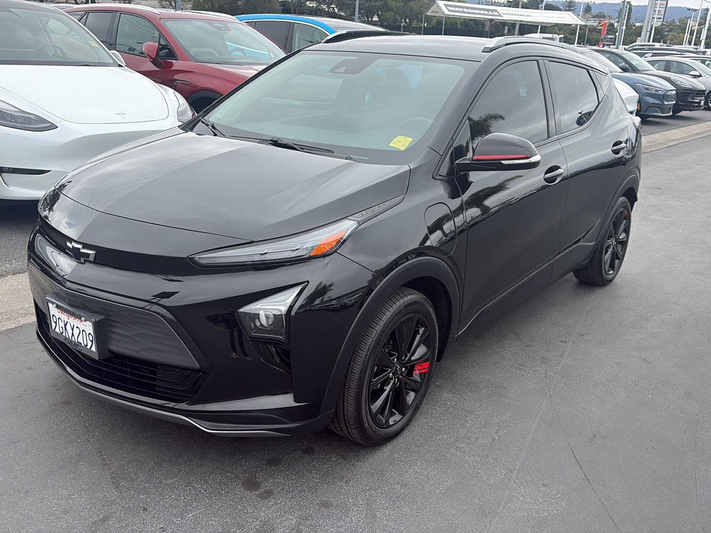 2023 Chevrolet Bolt EUV LT Redline in Mosaic Black Metallic — front three-quarter view