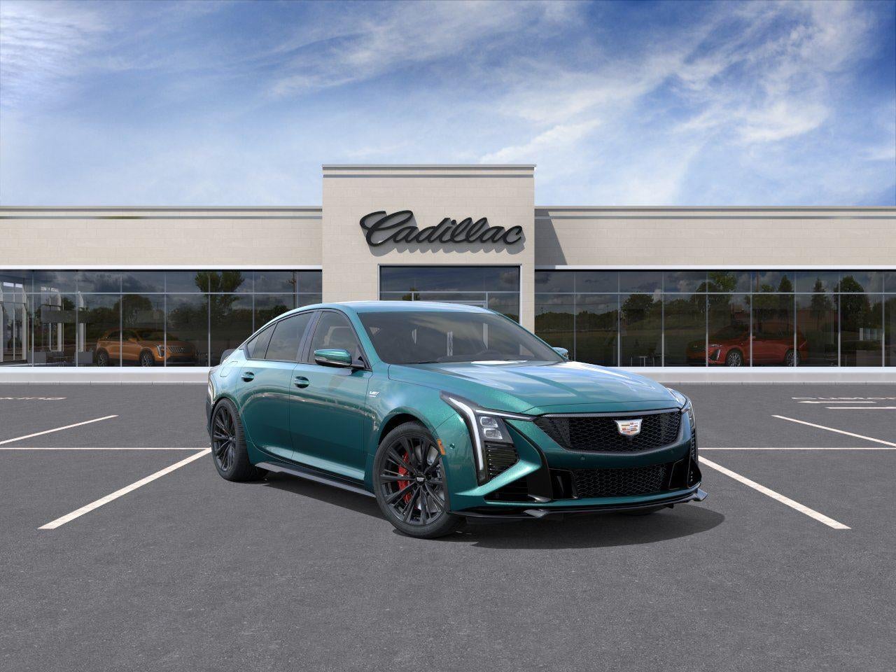 2026 Cadillac CT5-V V-Series Blackwing in Typhoon Metallic — front three-quarter view