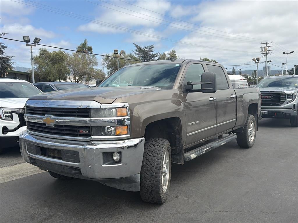 2015 Chevrolet Silverado 2500 HD LTZ in Brownstone Metallic — front three-quarter view