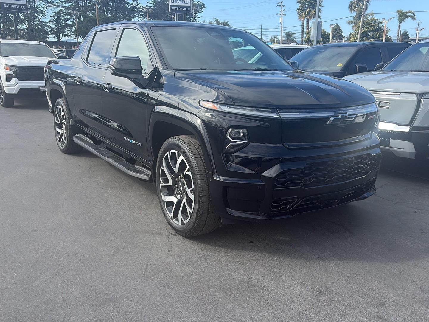 2024 Chevrolet Silverado EV RST in Black — front three-quarter view