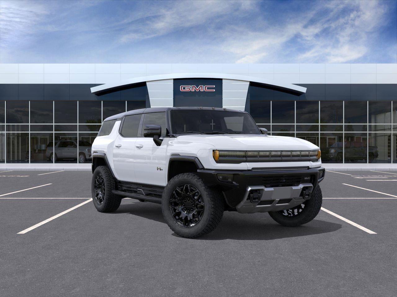2026 GMC HUMMER EV SUV 2X in Interstellar White — front three-quarter view