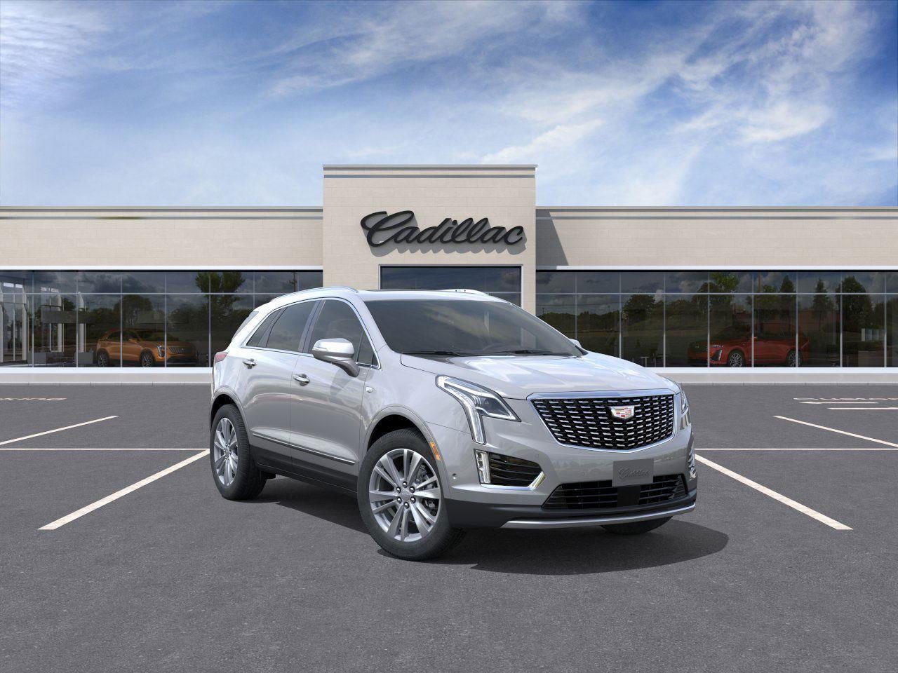 2026 Cadillac XT5 Premium Luxury in Argent Silver Metallic — front three-quarter view