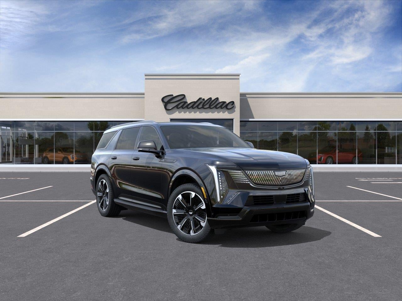 2026 Cadillac ESCALADE IQL Premium Sport in Black Raven — front three-quarter view