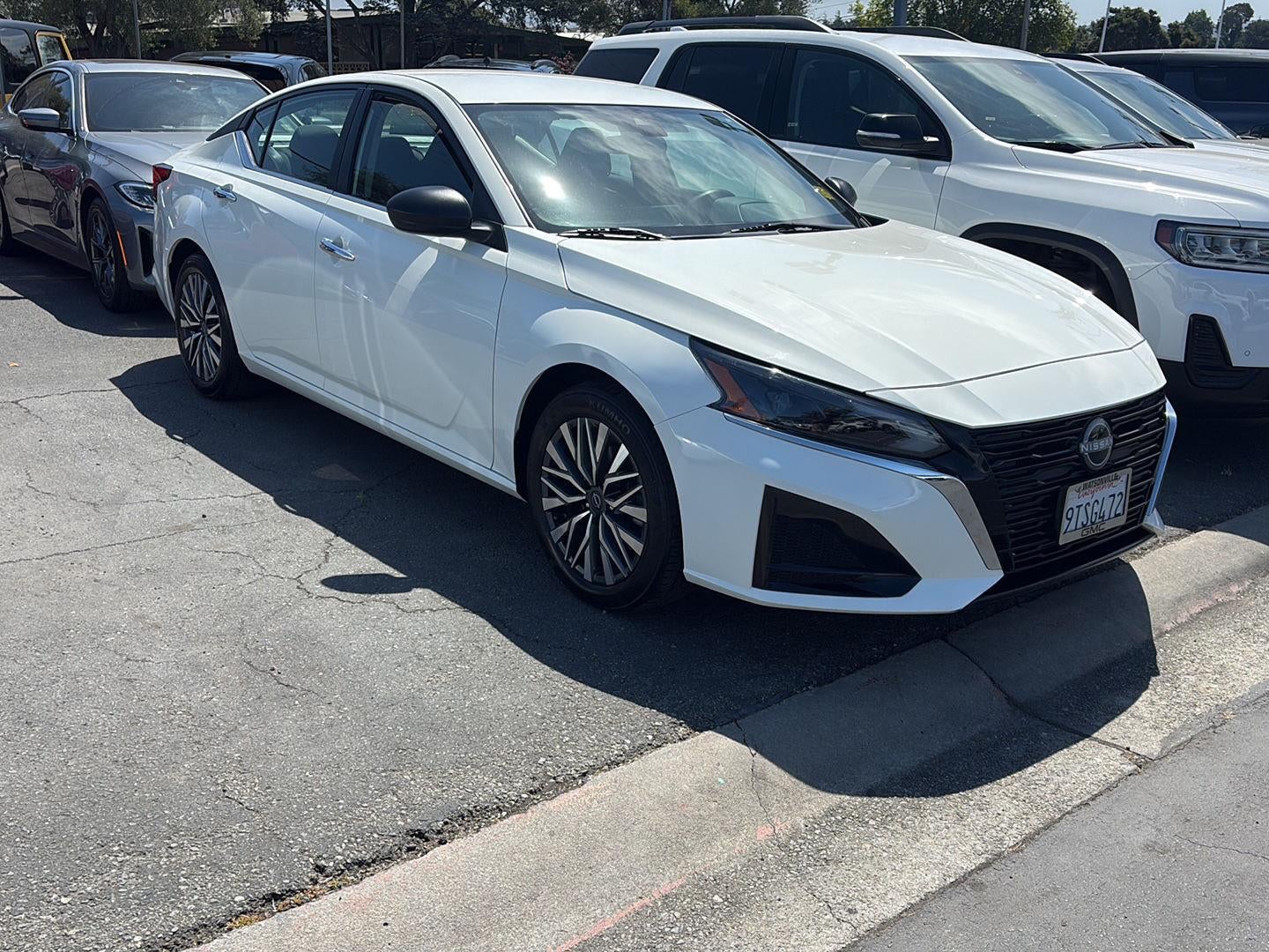 2025 Nissan Altima SV FWD in White — front three-quarter view