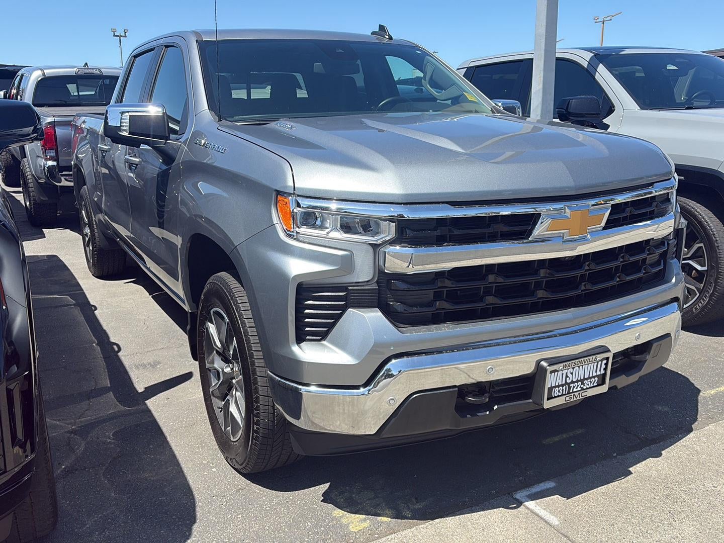 2025 Chevrolet Silverado 1500 LT in Sterling Gray Metallic — front three-quarter view