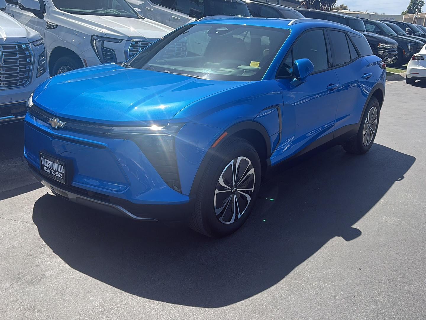 2024 Chevrolet Blazer EV LT in Riptide Blue Metallic — front three-quarter view