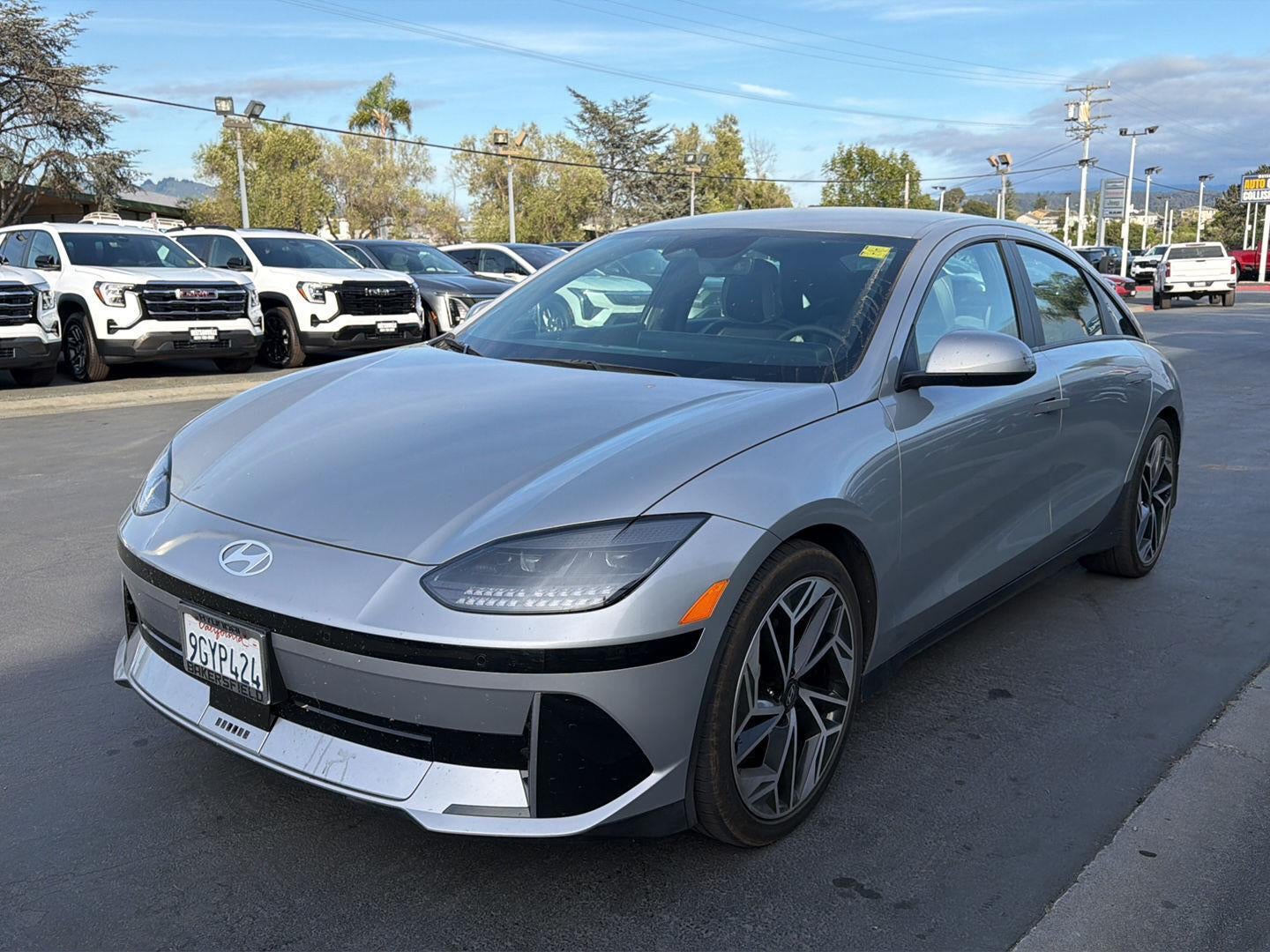 2023 Hyundai IONIQ 6 SEL in Silver — front three-quarter view